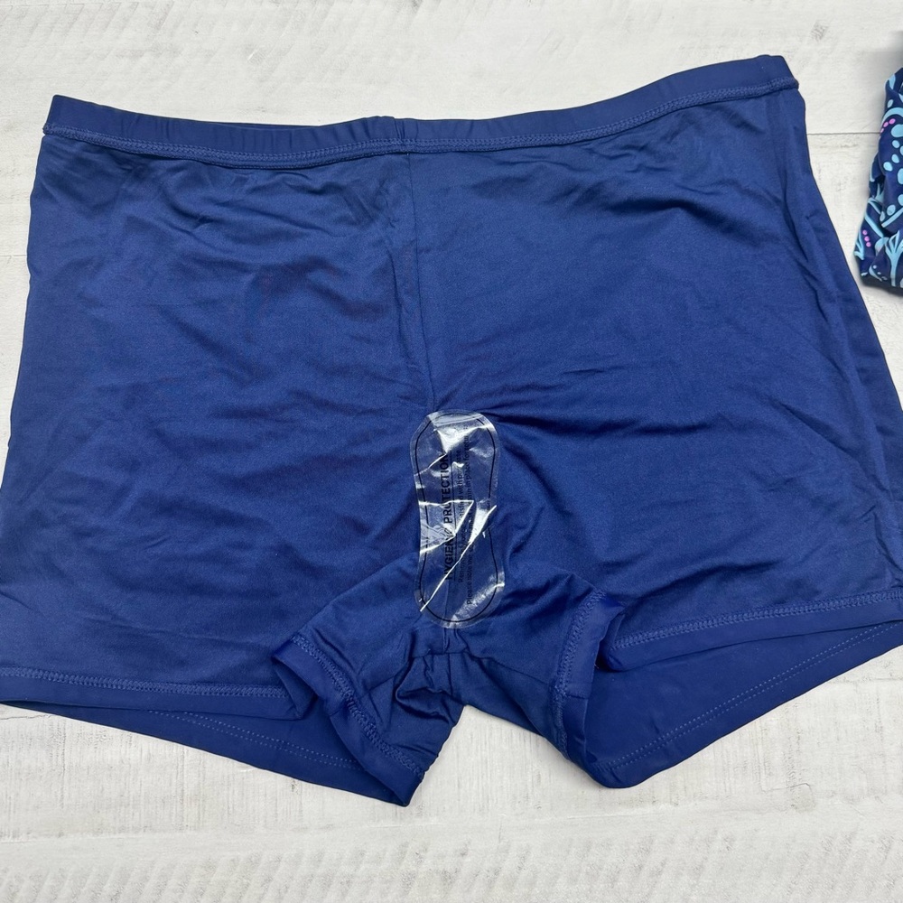 Yonique Plus Size Tummy Control Tankini with Boyshorts Athletic Swimwear - Picture 14 of 14